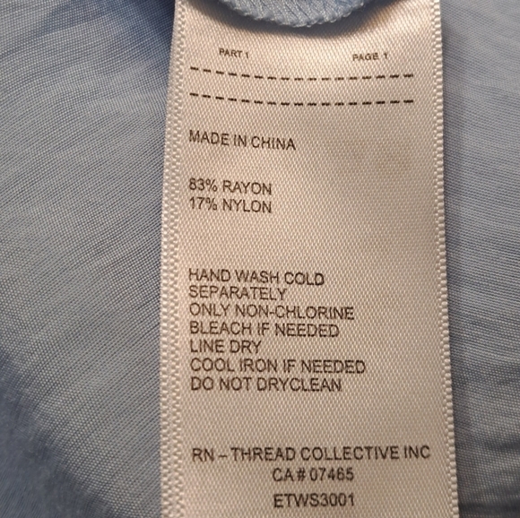 Ellen Tracy Baby Blue Sleeveless Knot Front Blouse Size M - Picture 7 of 7